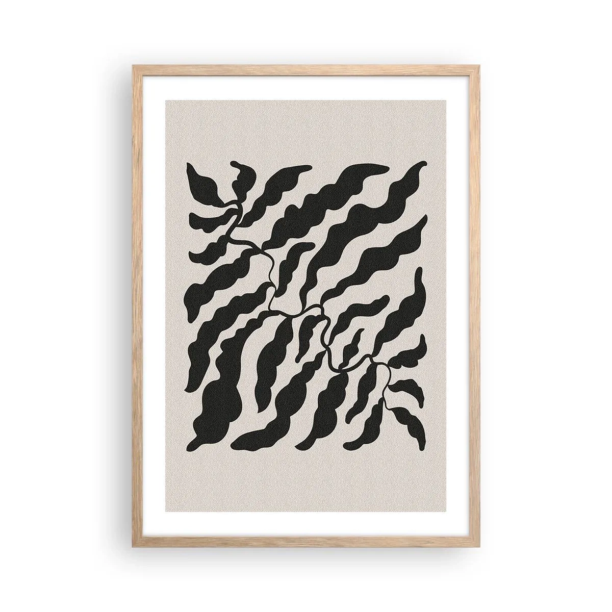 Poster in einem Rahmen aus heller Eiche - Natur des Quadrats - 50x70 cm