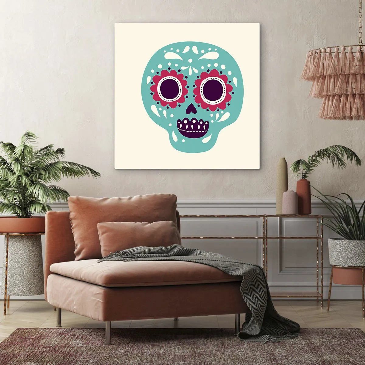 Bild auf Leinwand - Leinwandbild - Das Leben – Spaß bis zum Tod - 40x40 cm