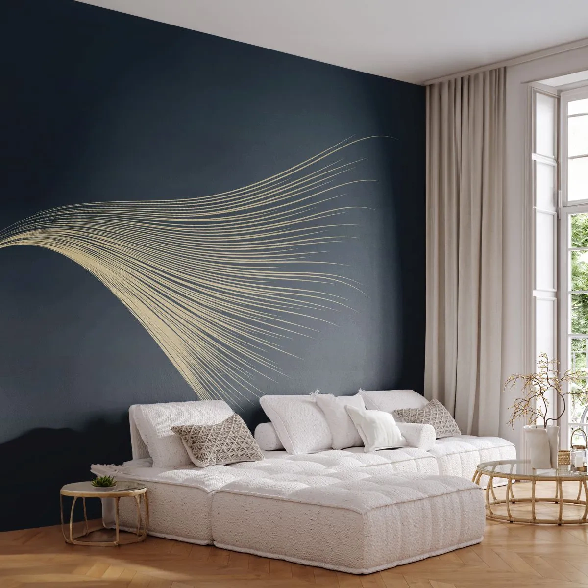 Fototapete Premium Canvas - Wie das Haar eines Engels - Abstraktion, Stück, Grafik - 250x175 cm