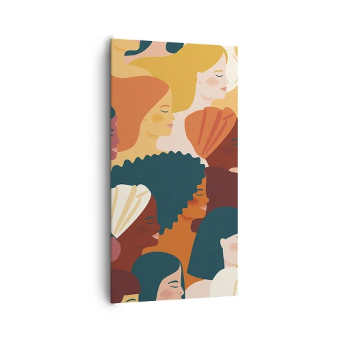 Bild auf Leinwand - Leinwandbild - Nur Weiblichkeit - 65x120 cm