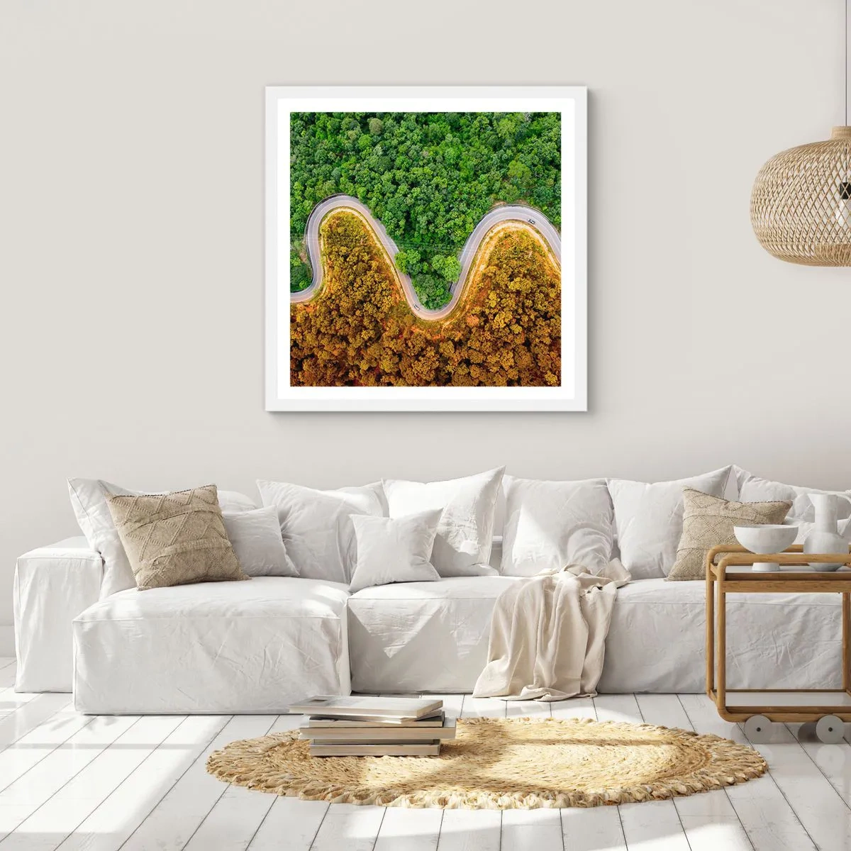 Poster in einem weißen Rahmen - Grenzen und Durchbrüche - 50x50 cm