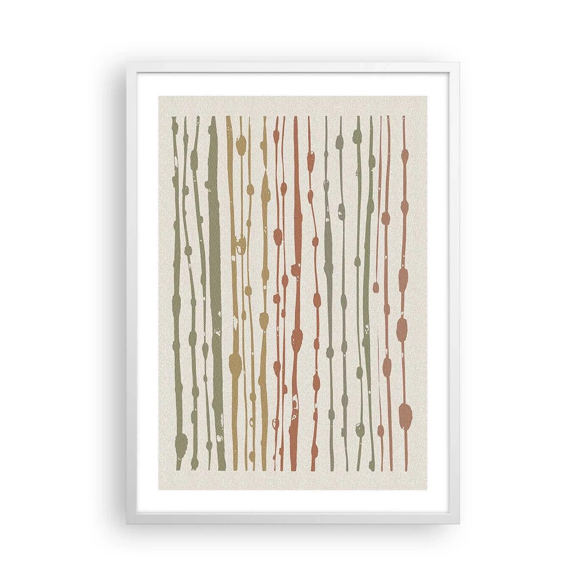 Poster in einem weißen Rahmen - Musikalische Notation von Farben - 50x70 cm