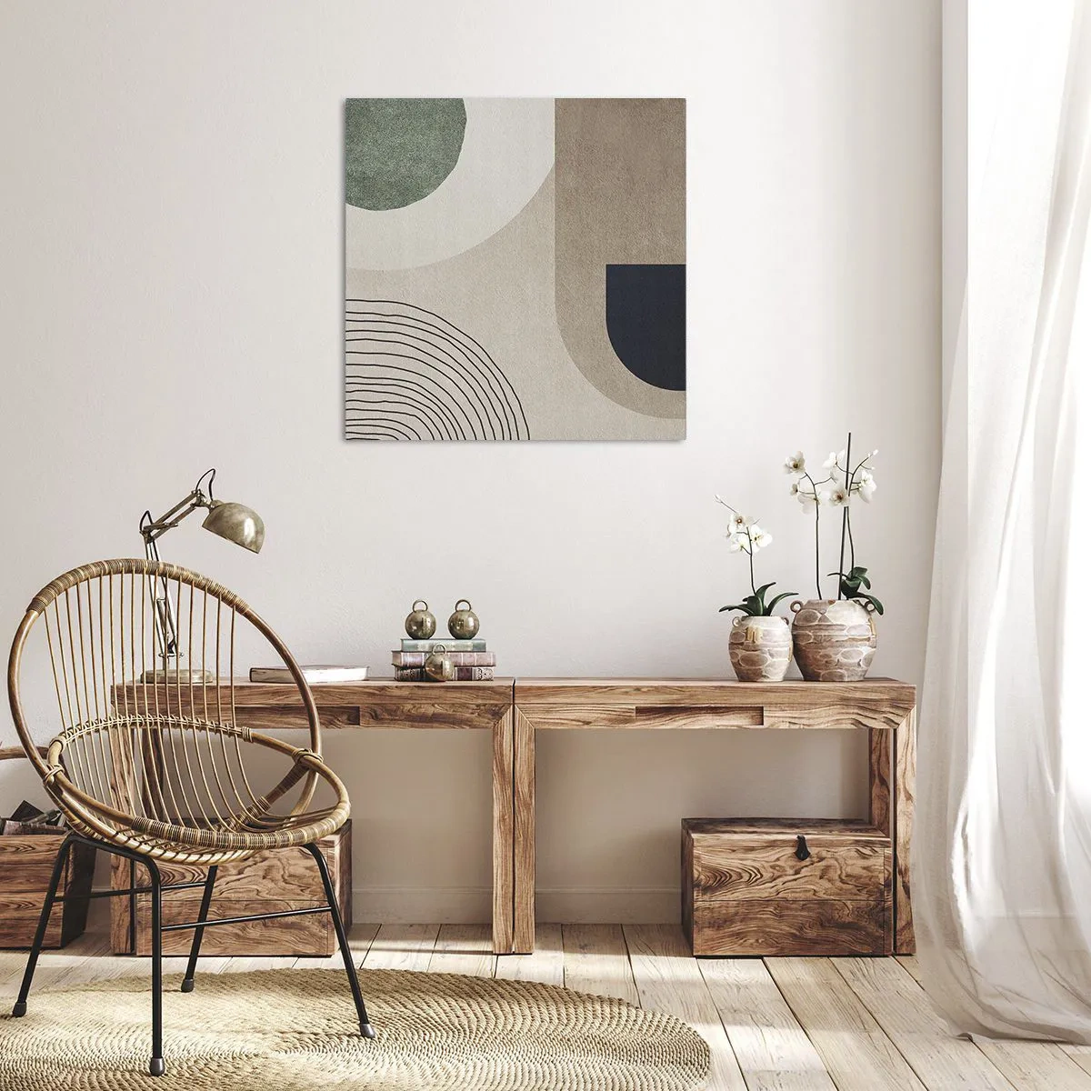 Bild auf Leinwand - Leinwandbild - Sanftheit des Ovals - 30x30 cm