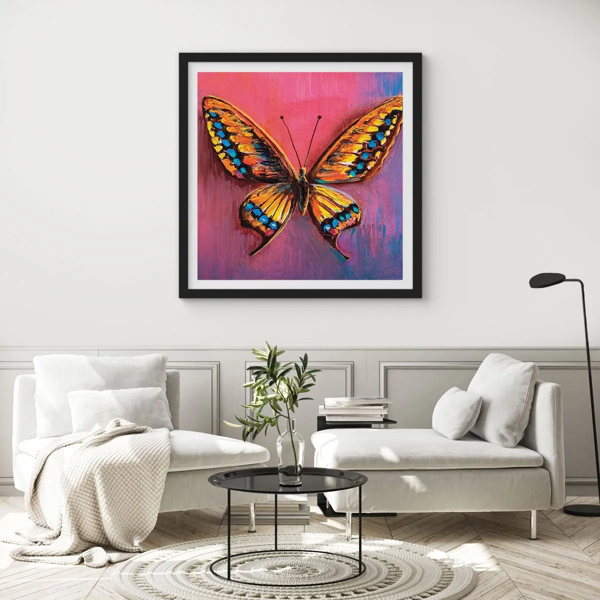 Poster in einem schwarzem Rahmen - Ein Juwel der Natur - 40x40 cm