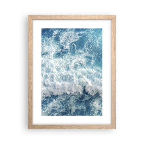 Poster in einem Rahmen aus heller Eiche - Freudig und springend - 30x40 cm