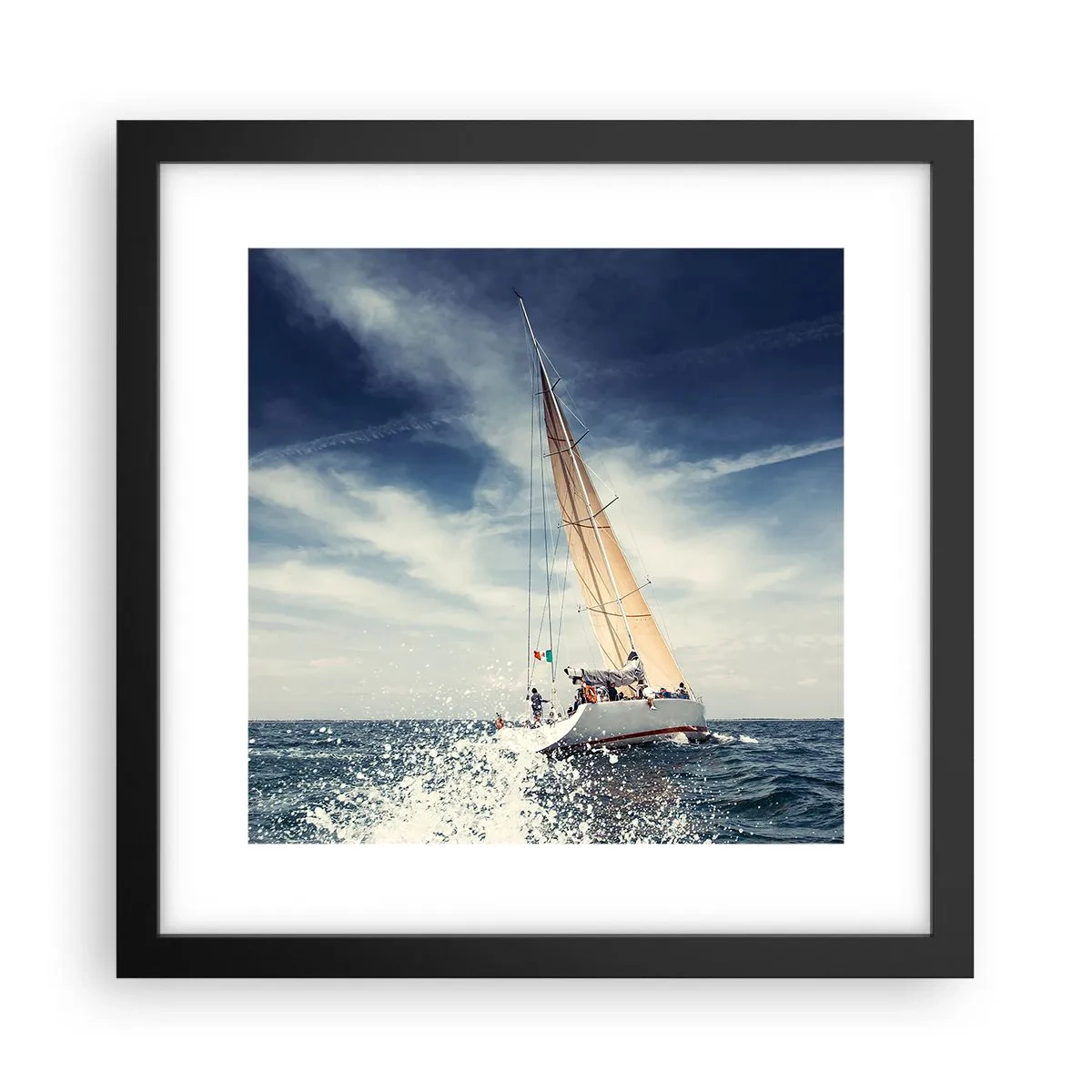 Poster in einem schwarzem Rahmen - Sie werden uns nicht einholen! - 30x30 cm
