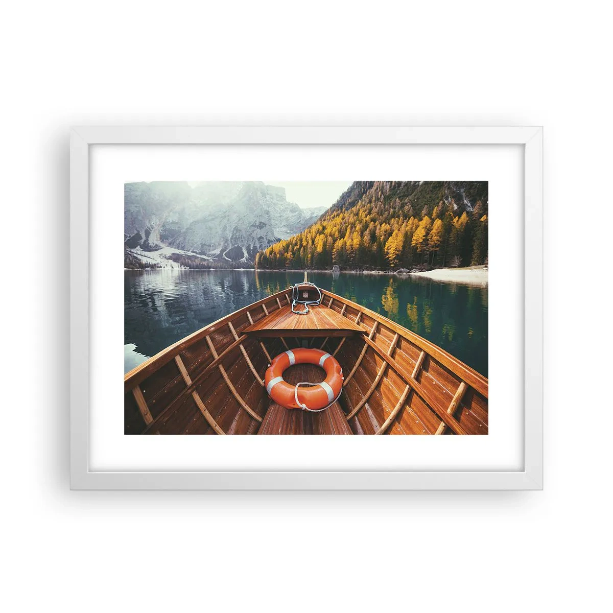 Poster in einem weißen Rahmen - Bergreise - 40x30 cm