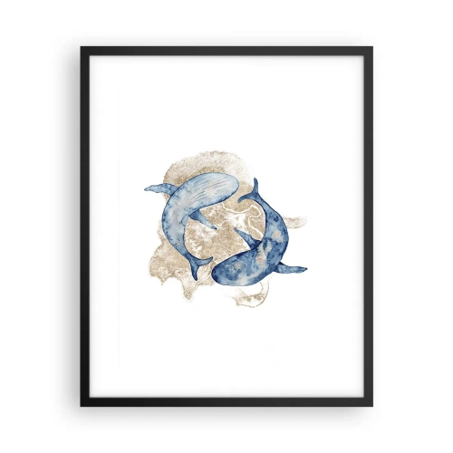 Poster in einem schwarzem Rahmen - Freundschaft oder Liebe? - 40x50 cm