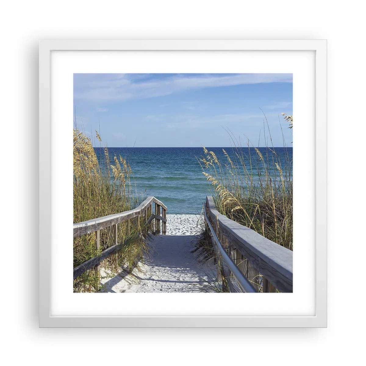 Poster in einem weißen Rahmen - In der Sonne, im Wind - 40x40 cm