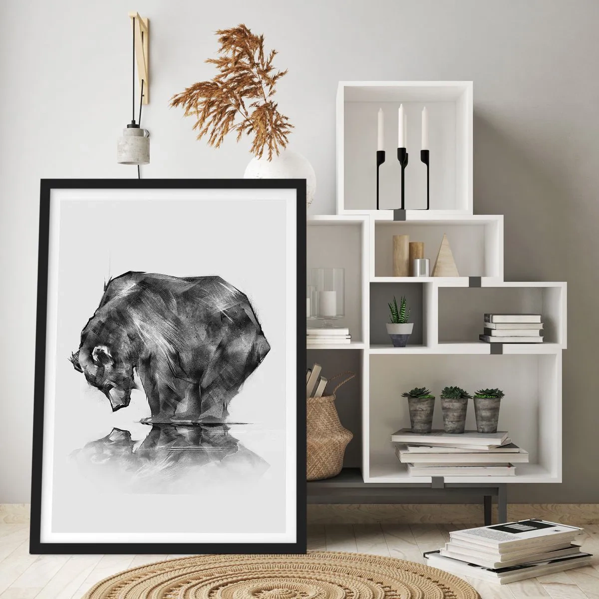 Poster in einem schwarzem Rahmen - Schön, jemanden in der Nähe zu sehen - 40x50 cm