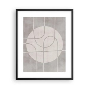 Poster in einem schwarzem Rahmen - Kreisförmig und geradeaus - 40x50 cm