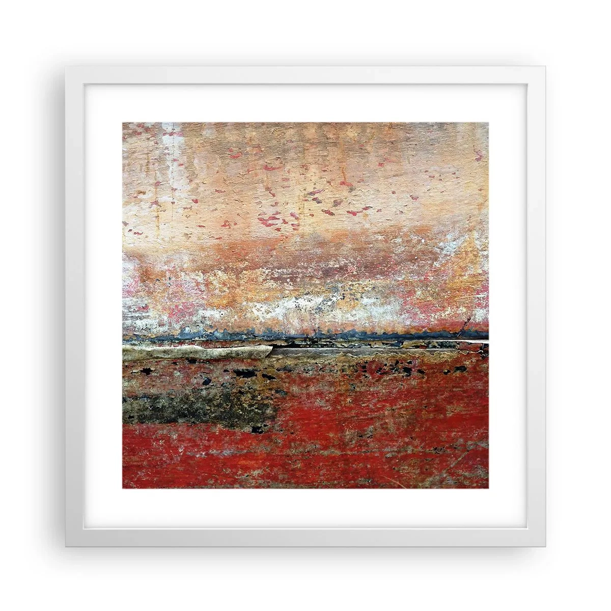 Poster in einem weißen Rahmen - Vielleicht liegt es am Meer - 40x40 cm