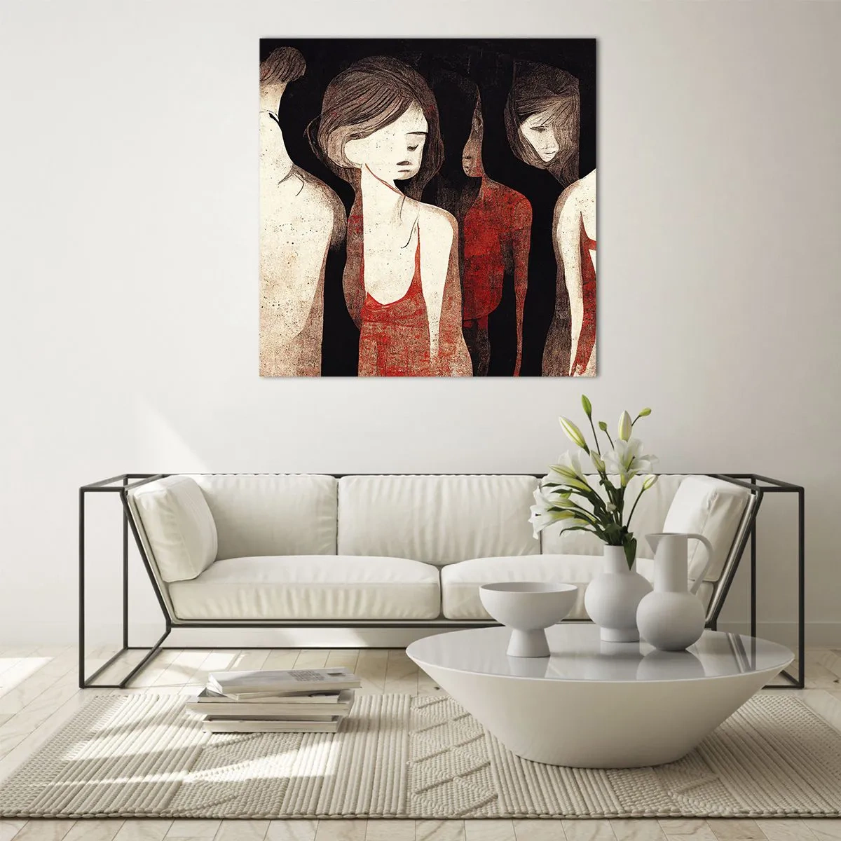 Glasbild - Bild auf glas - Madonnen der Dunkelheit - 30x30 cm