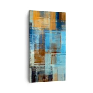 Bild auf Leinwand - Leinwandbild - Durch den blauen Schleier - 45x80 cm