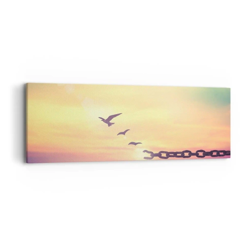 Bild auf Leinwand - Leinwandbild - Der Sieg der Freiheit - 90x30 cm