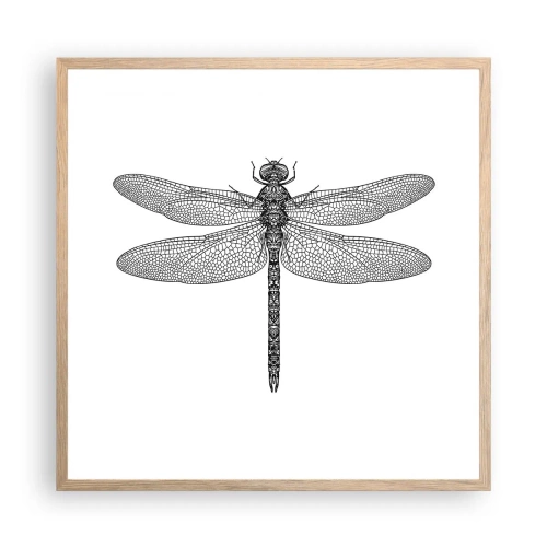 Poster in einem Rahmen aus heller Eiche - Präzision der Natur - 60x60 cm
