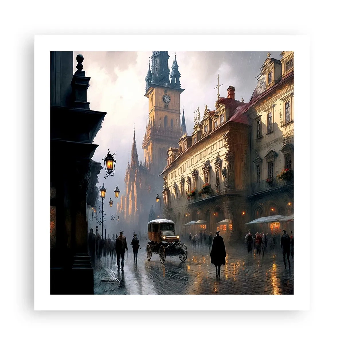 Poster - Charme eines Prager Abends - 60x60 cm