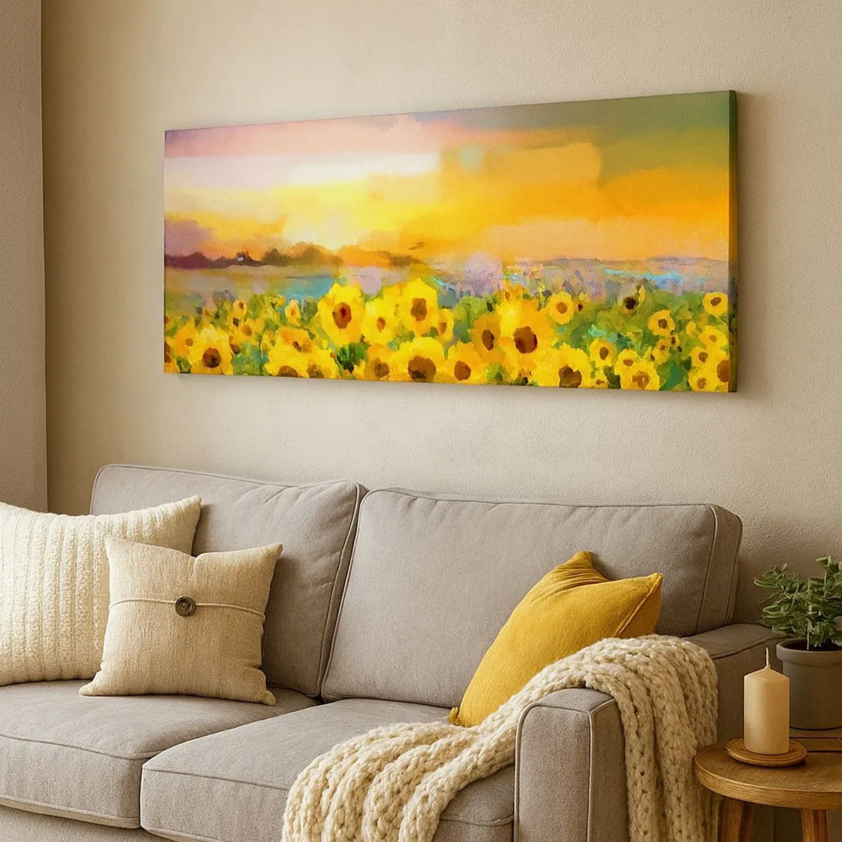 Bild auf Leinwand - Leinwandbild - Die Sonne selbst ist auf die Erde herabgestiegen - 100x40 cm