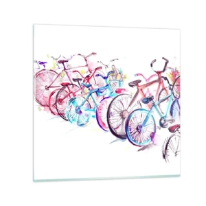 Glasbild - Bild auf glas - Kongress des Antimoto-Clubs - 30x30 cm