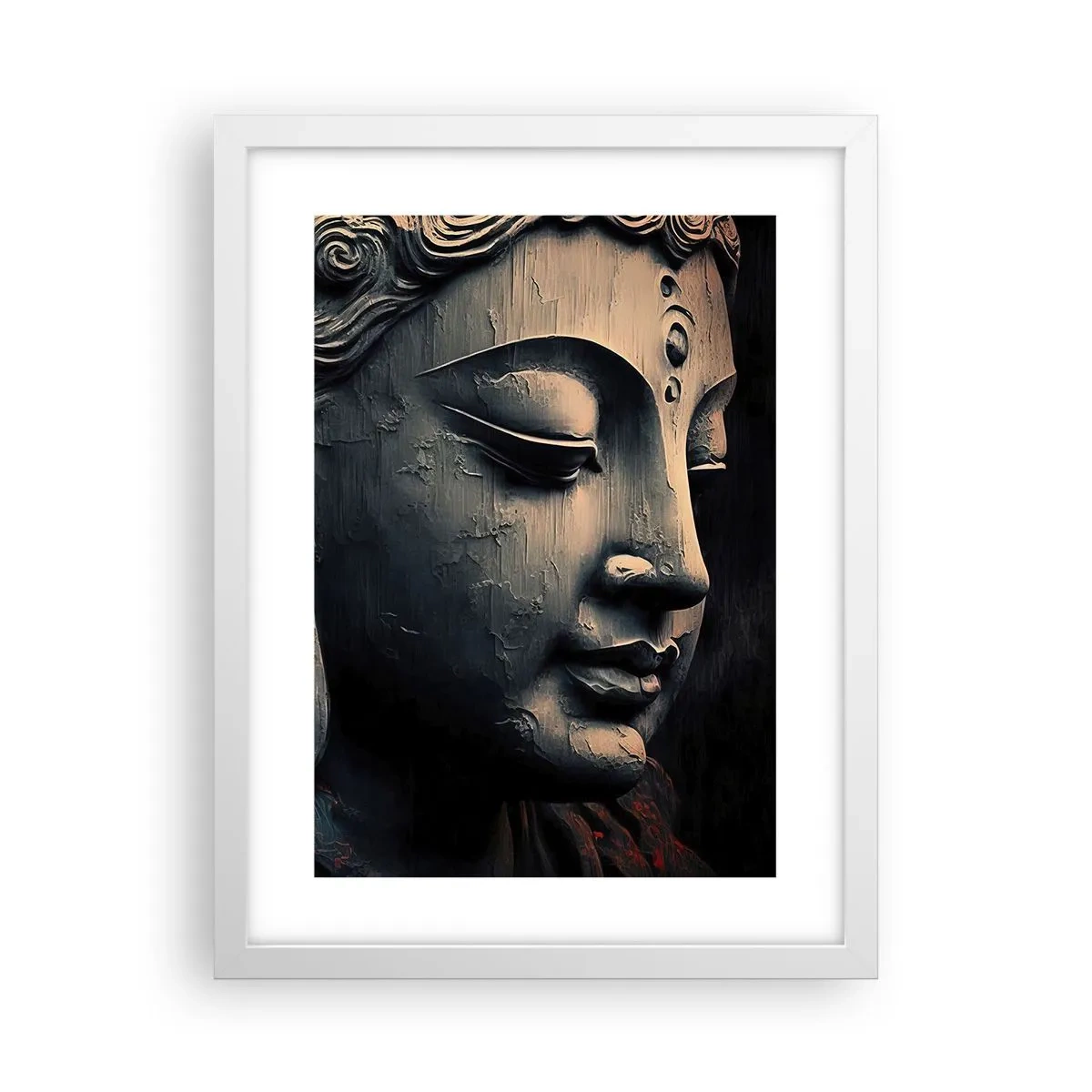 Poster in einem weißen Rahmen - Im Einklang mit der Welt - 30x40 cm