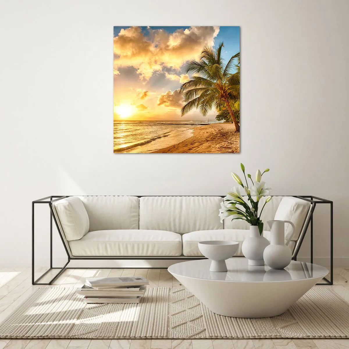 Glasbild - Bild auf glas - Ewiger Sommer, immer Urlaub - 40x40 cm