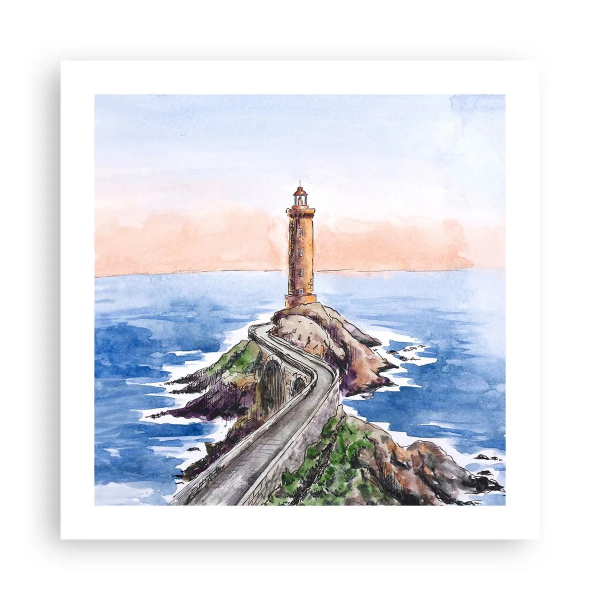 Poster - Dem Meer zugewandt - 50x50 cm