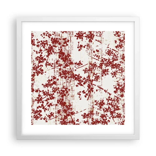 Poster in einem weißen Rahmen - Wie alter Perkal - 40x40 cm