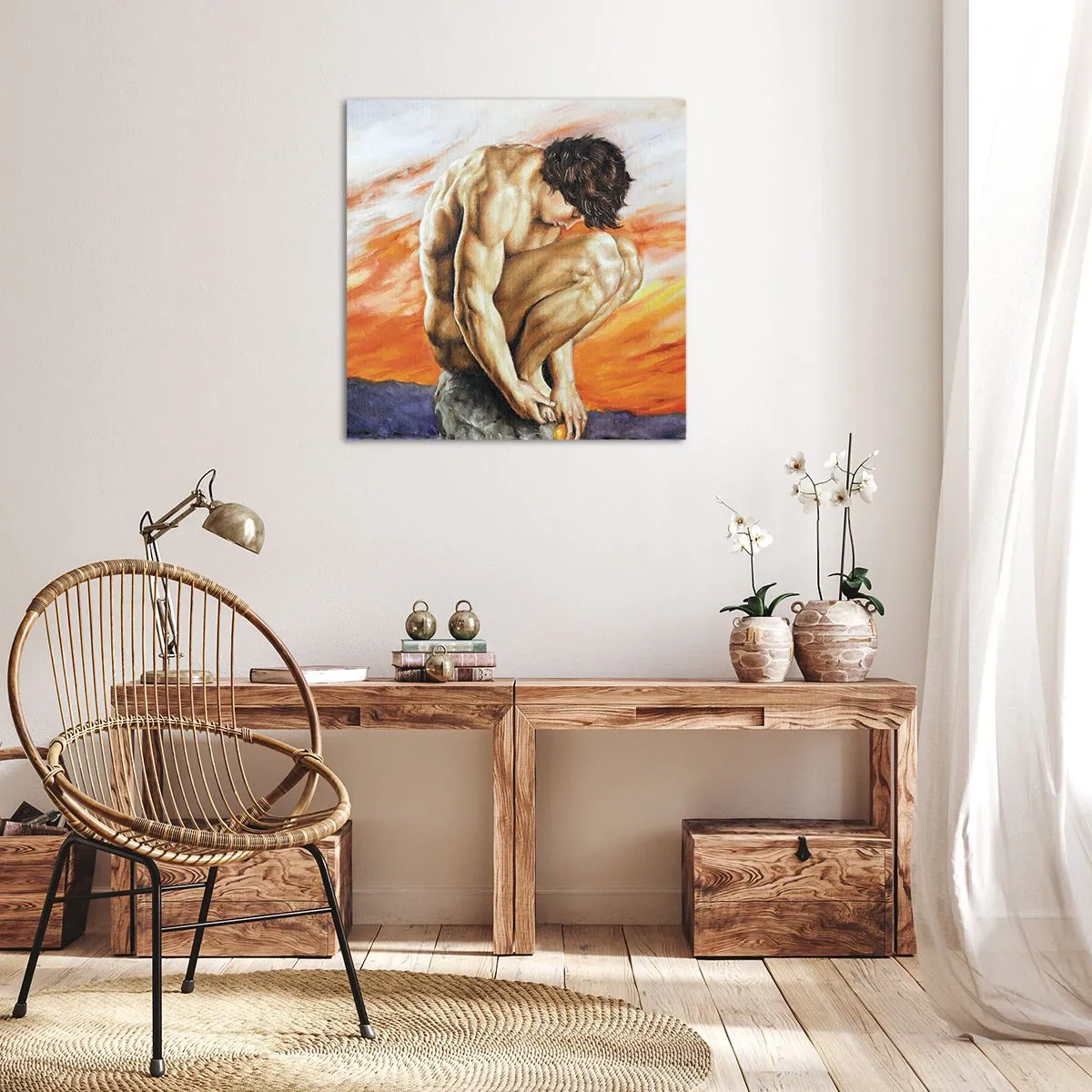 Bild auf Leinwand - Leinwandbild - In sich versunken - 70x70 cm