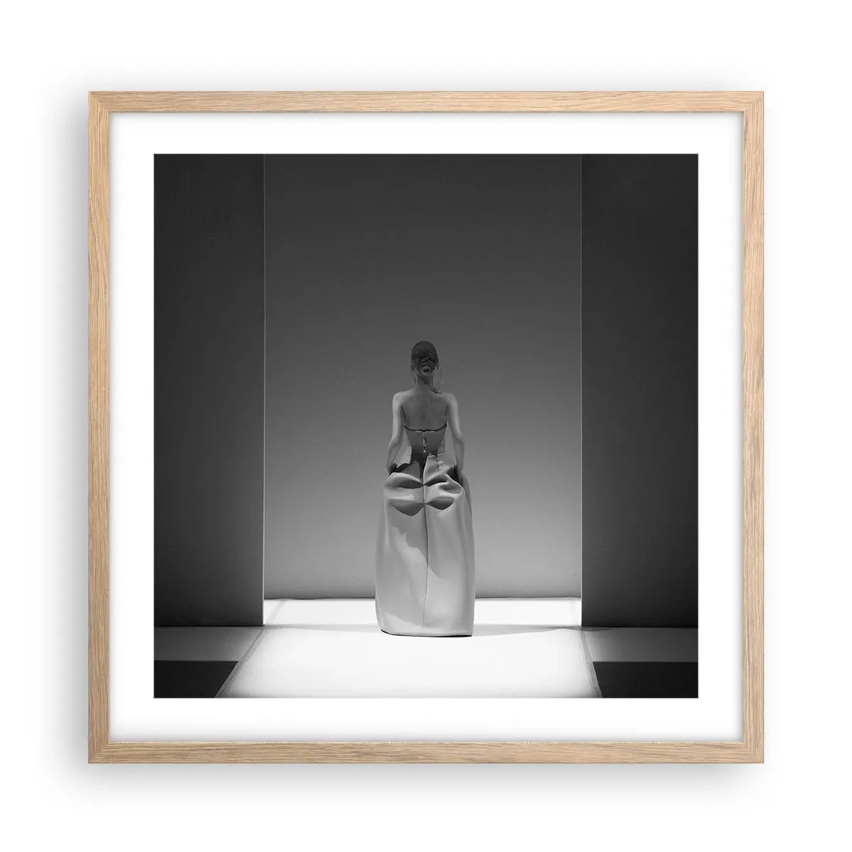 Poster in einem Rahmen aus heller Eiche - Raffinierte Einfachheit - 50x50 cm