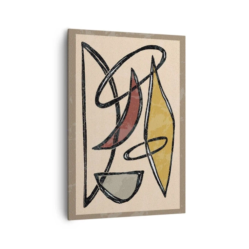 Bild auf Leinwand - Leinwandbild - Komposition – Bögen und Ovale - 70x100 cm