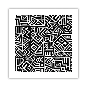 Poster - Präkolumbianische Komposition - 40x40 cm