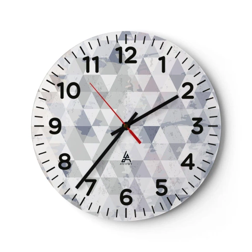 Wanduhr - Glasuhr - Im Rhythmus auf drei - 40x40 cm