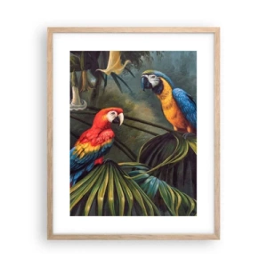 Poster in einem Rahmen aus heller Eiche - Romantik in den Tropen - 40x50 cm