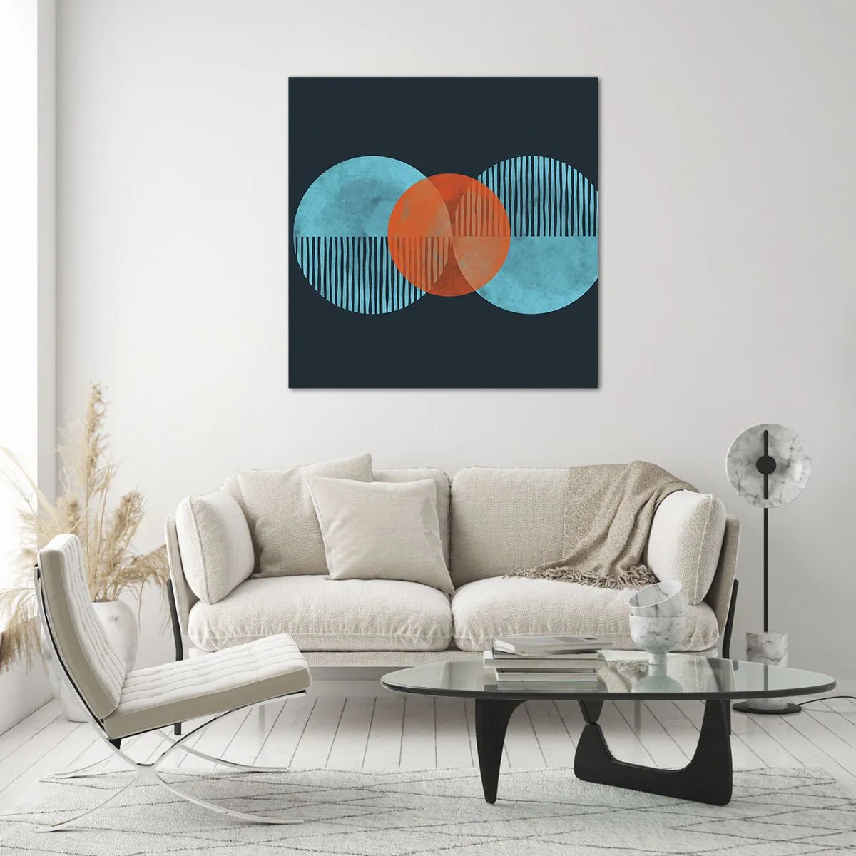 Glasbild - Bild auf glas - Symmetrische Komposition - 70x70 cm