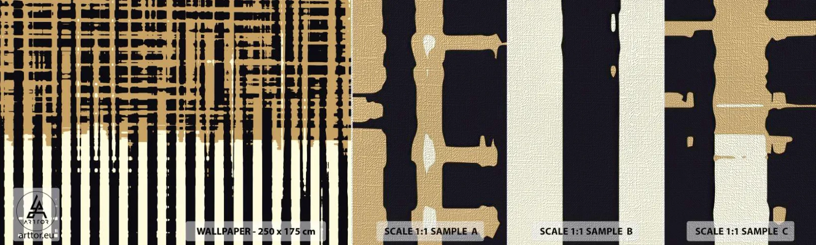 Fototapeten Muster Premium Canvas - Architektonische Abstraktion - Abstraktion, Stück, Linien - 100x30 cm