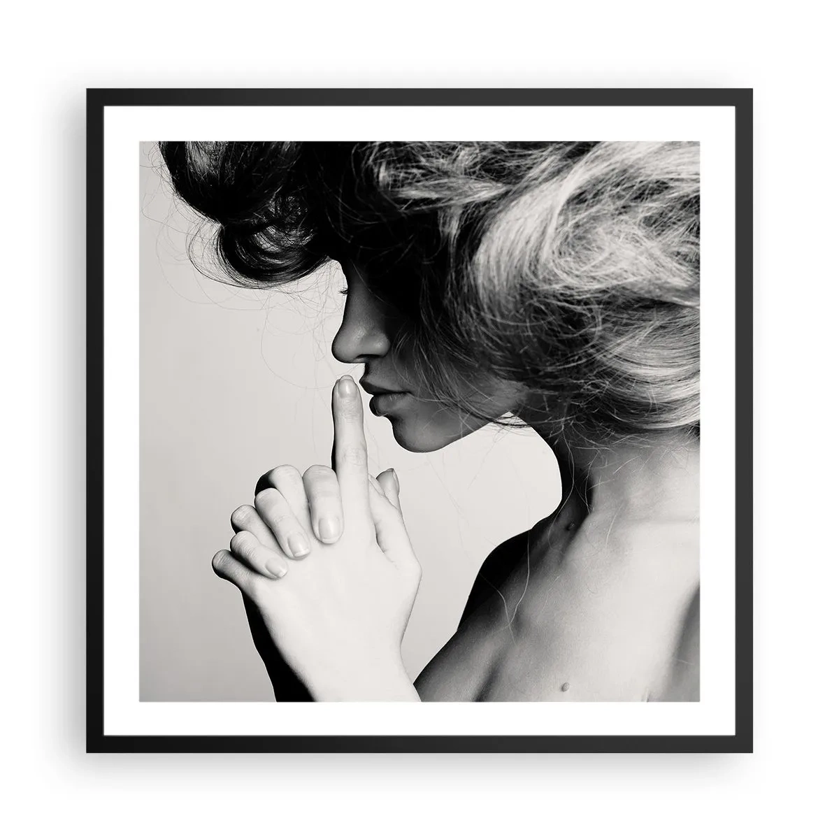 Poster in einem schwarzem Rahmen - Auf sich selbst hören - 60x60 cm