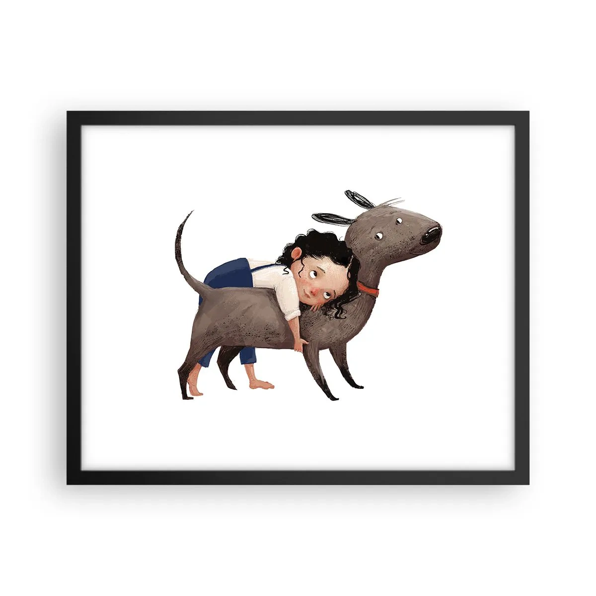 Poster in einem schwarzem Rahmen - Beste Freunde - 50x40 cm