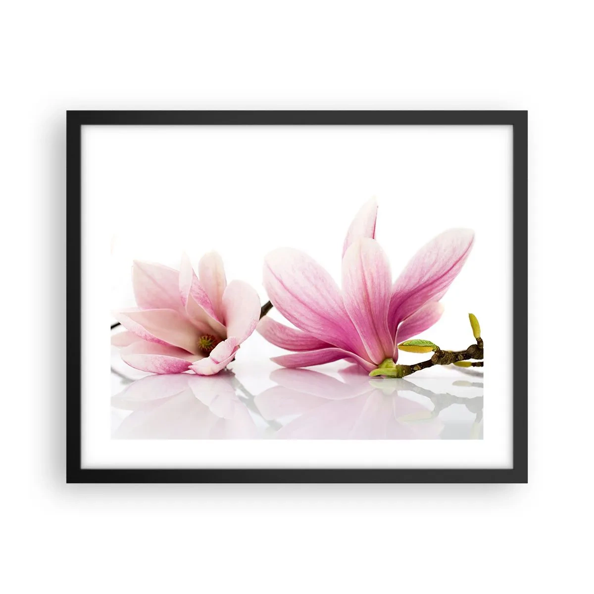 Poster in einem schwarzem Rahmen - Zart wie ein Frühlingswind - 50x40 cm