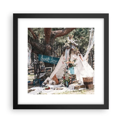 Poster in einem schwarzem Rahmen - Liebe machen ... - 30x30 cm