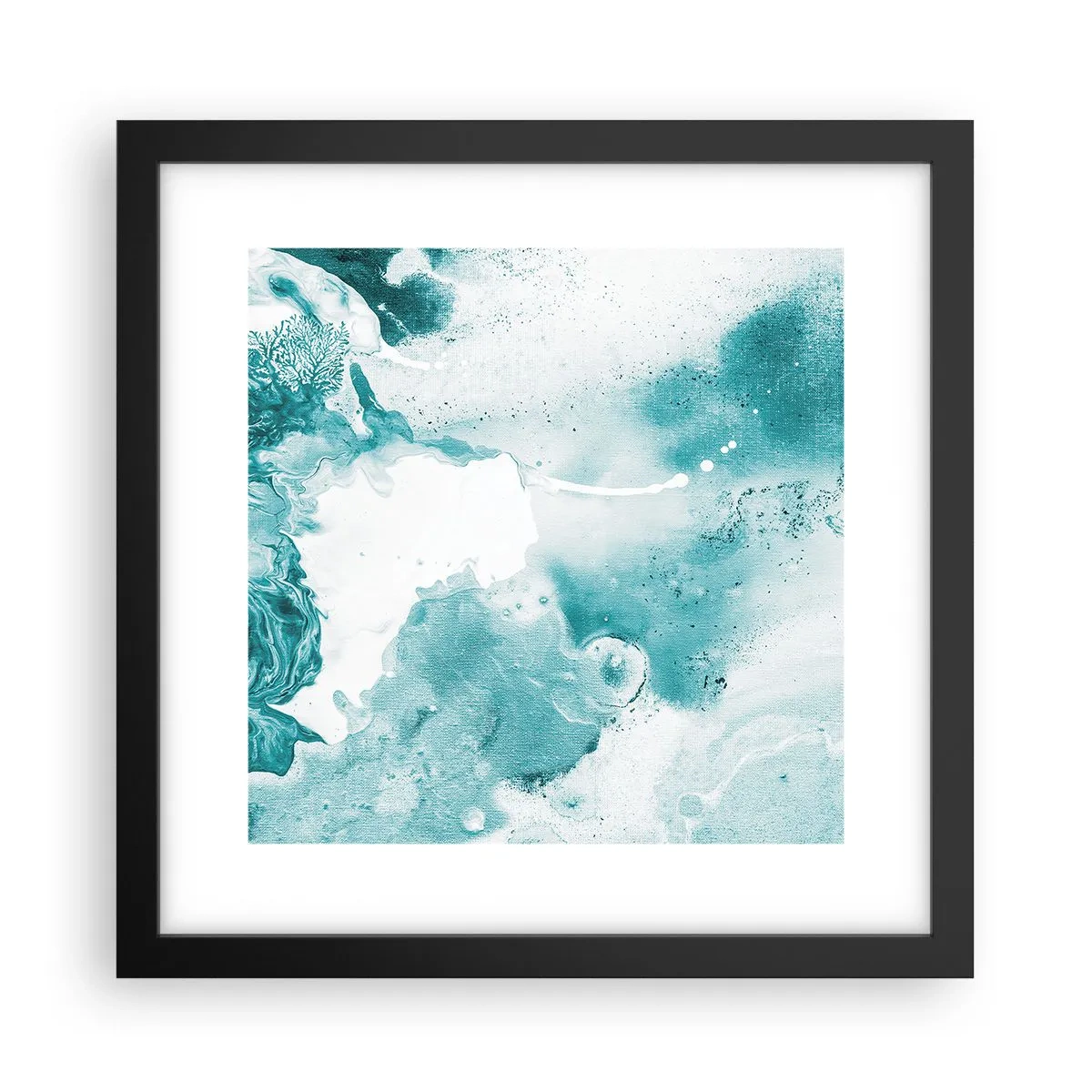 Poster in einem schwarzem Rahmen - Morast von Blau - 30x30 cm