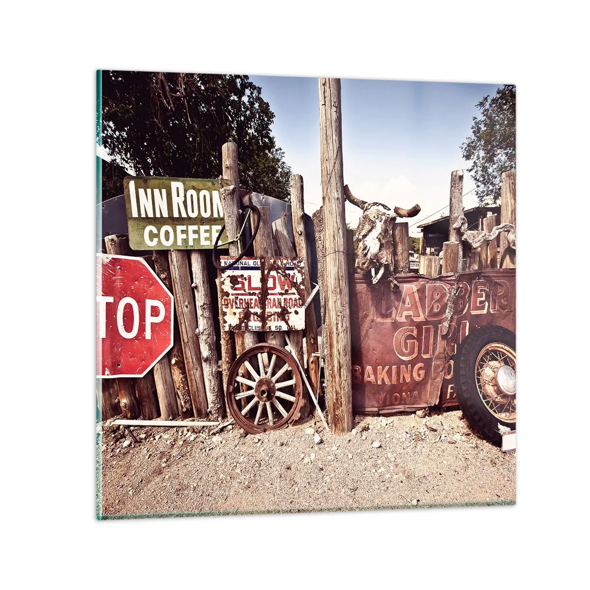 Glasbild - Bild auf glas - Und die Zeit ist stehen geblieben - 50x50 cm