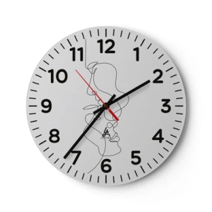 Wanduhr - Glasuhr - Die Hitze bitterer Begierden - 30x30 cm