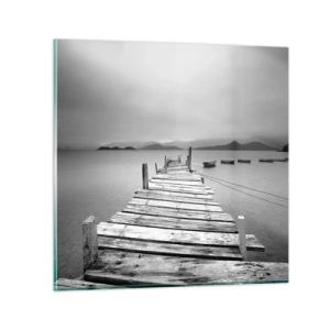 Glasbild - Bild auf glas - Hinter den Bergen, jenseits der Meere - 40x40 cm