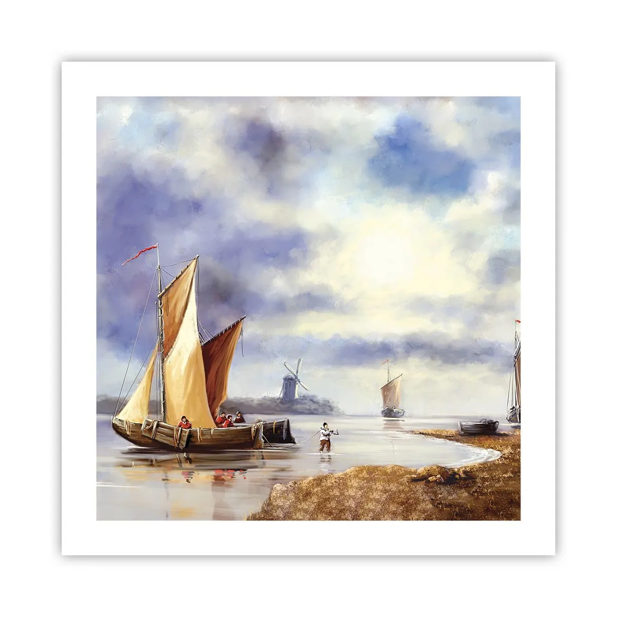 Poster - Die Rückkehr der Seeleute - 50x50 cm