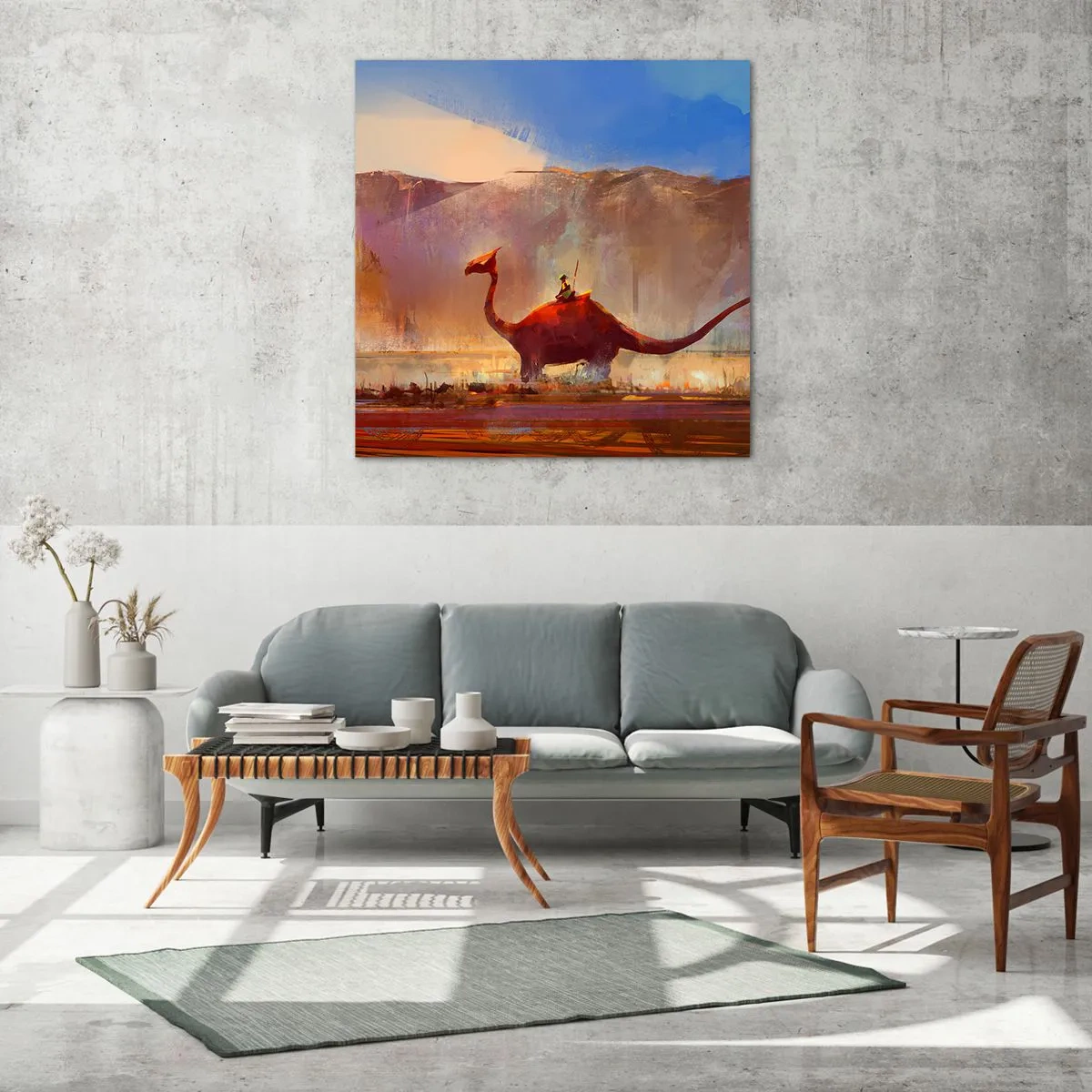 Glasbild - Bild auf glas - Wenn sie nicht ausgestorben wären - 70x70 cm