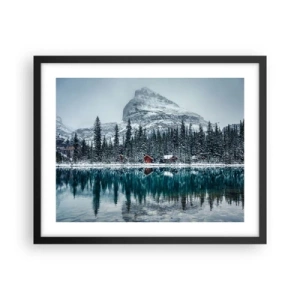 Poster in einem schwarzem Rahmen - Kanadischer Rückzug - 50x40 cm