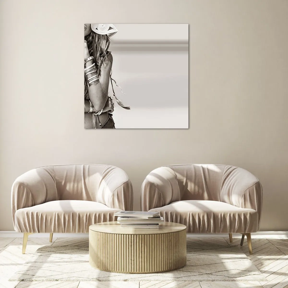 Glasbild - Bild auf glas - Wieso ein Mädchen - 30x30 cm