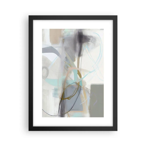 Poster in einem schwarzem Rahmen - Neblige Abstraktion - 30x40 cm