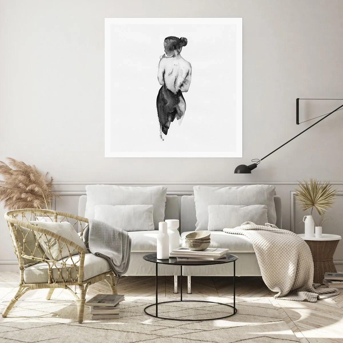 Poster - Bei ihr verschwindet die Welt - 60x60 cm