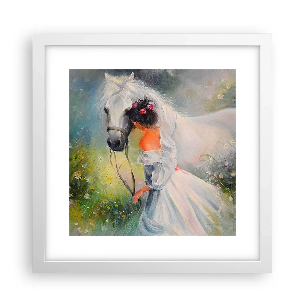 Poster in einem weißen Rahmen - Wie aus einem schönen Traum - 30x30 cm